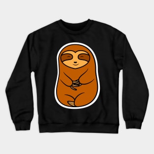 Happy Cozy Brown Sloth Bear Crewneck Sweatshirt